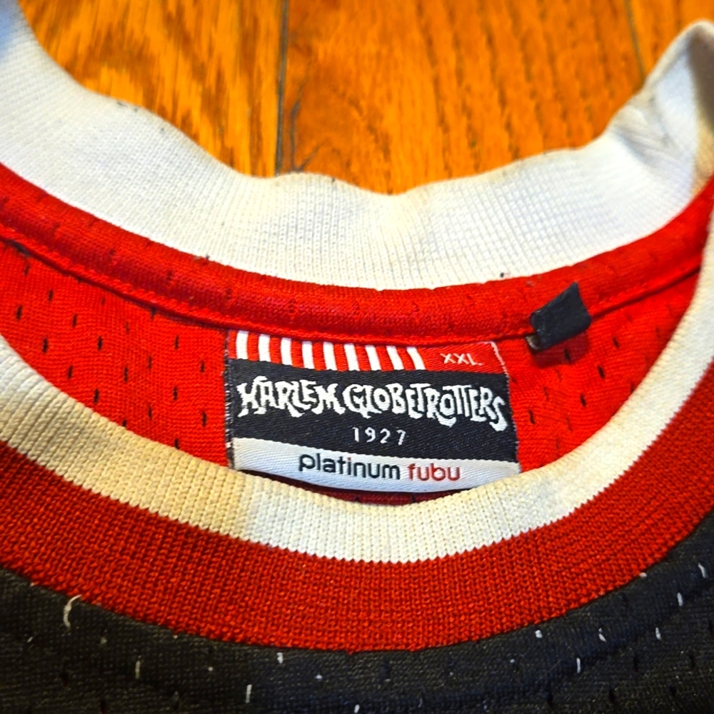 Vintage Fubu Platinum Harlem Globetrotters Basketball Jersey 20 Haynes. - Picture 3 of 5